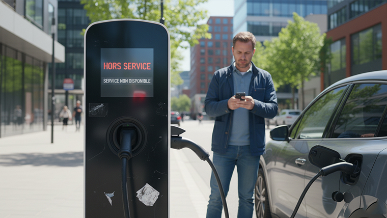 Bornes de recharge publiques hors service